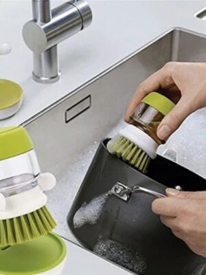 Dishwashing Brush With Liquid Soap Dispenser